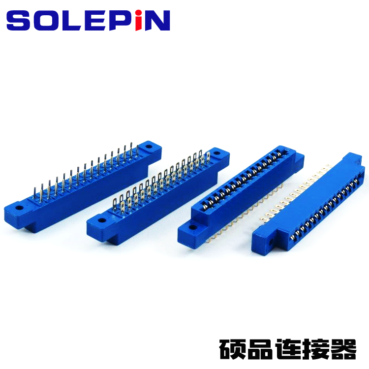 3.96mm Card Edge Slot Connector Blue Color with Screw