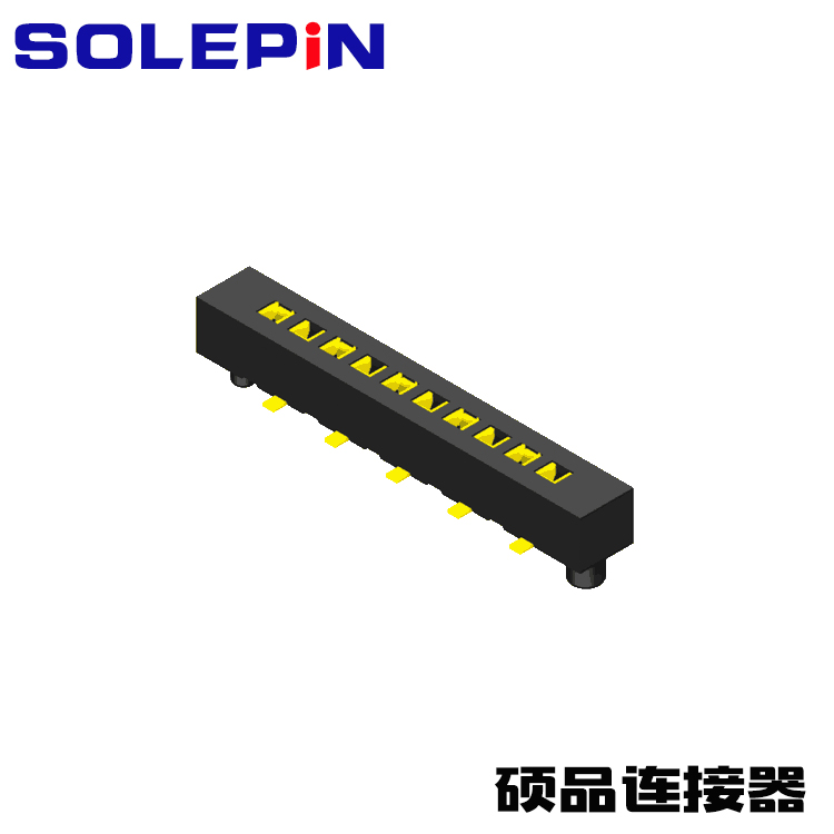 Female Header 1.27mm 1 Row Malposition SMT Type with Post