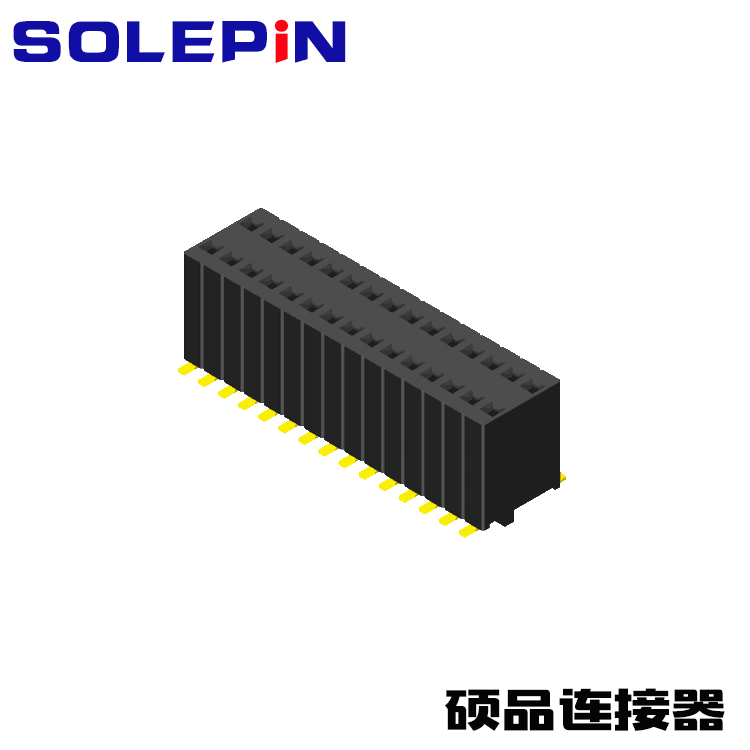 Female Header 1.27mm 2 Row Elevated SMT Type