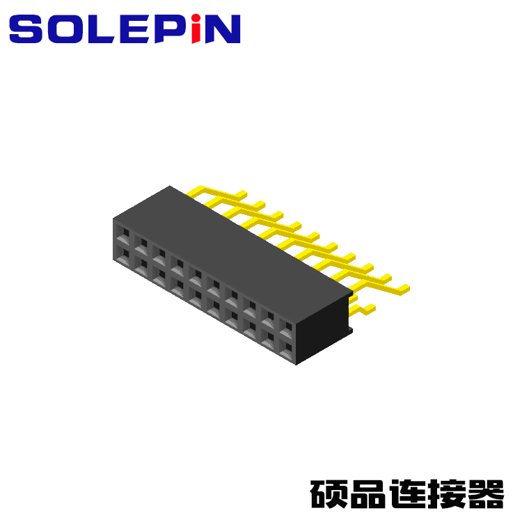 Female Header 2.0mm 2 Row Right Angle SMT Type