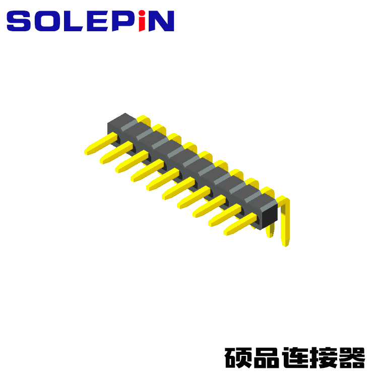 Pin Header 1.0mm 1 Row H=1.0mm Right Angle Type