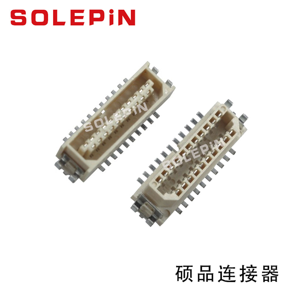 1.0mm 单槽板对板连接器  66D2 合高10mm PIN 20-60
