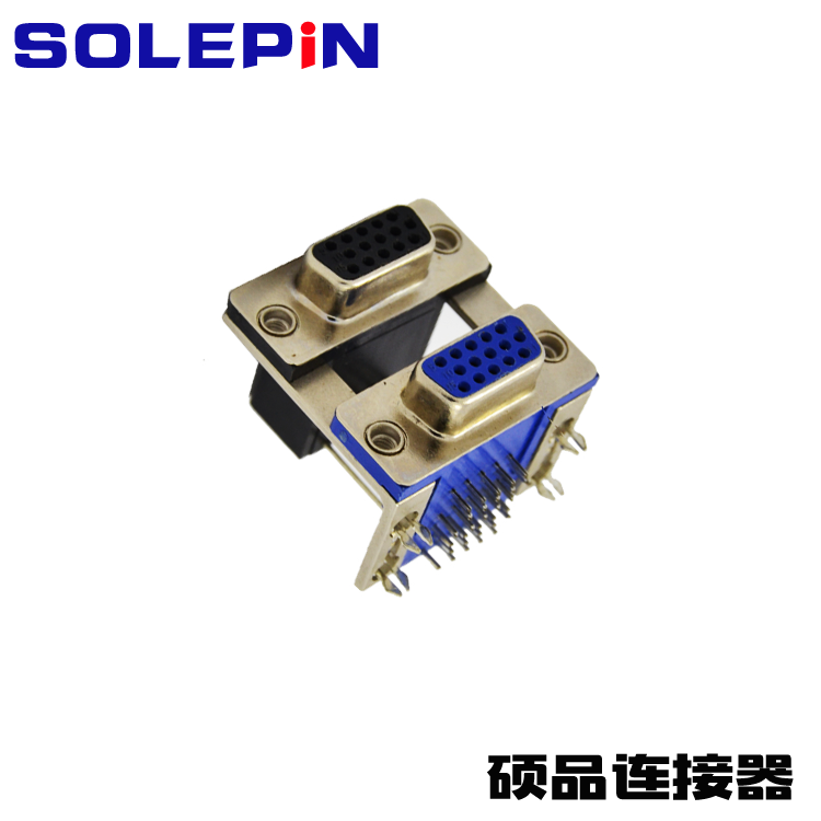 Dual-layer D-SUB 15P Female to 15P Female