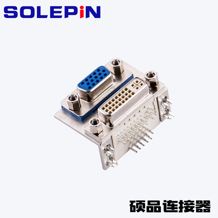 DVI 24+5 to D-SUB 15P Female Right Angle