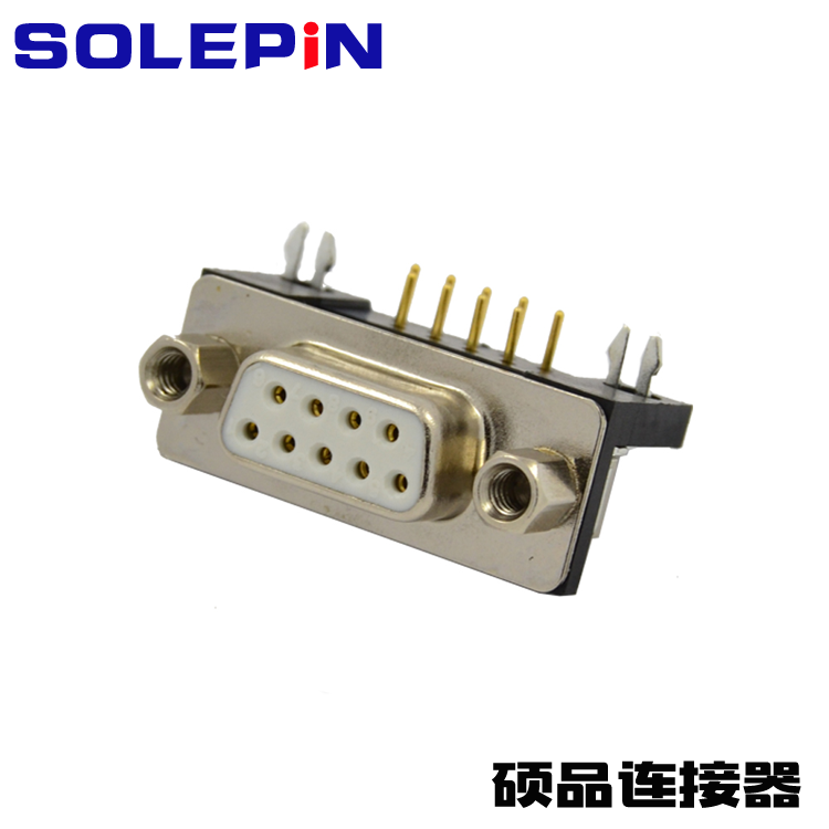 D-SUB 9P Single Layer White Female PCB Connector