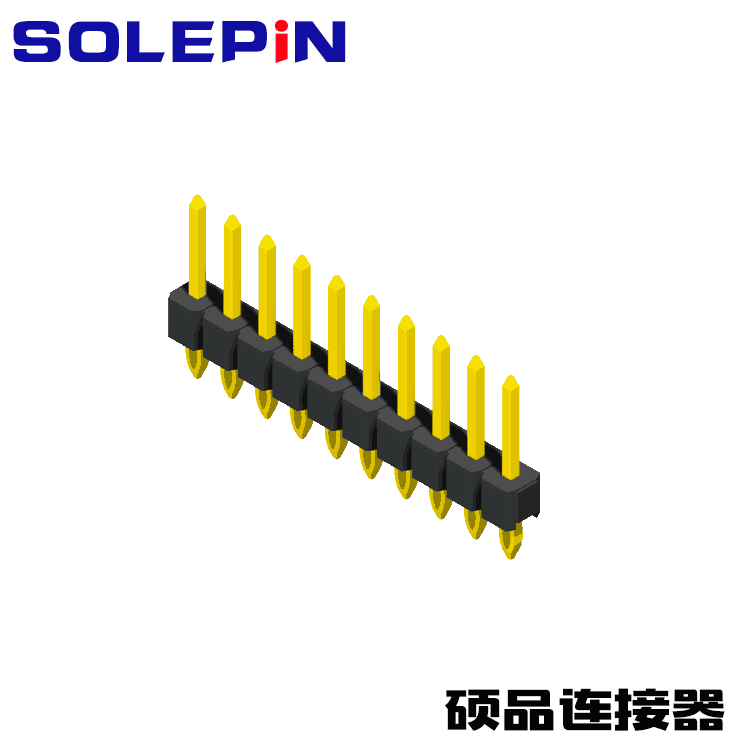 Pin Header 2.54mm 1 Row H=2.5mm Press Fit Type