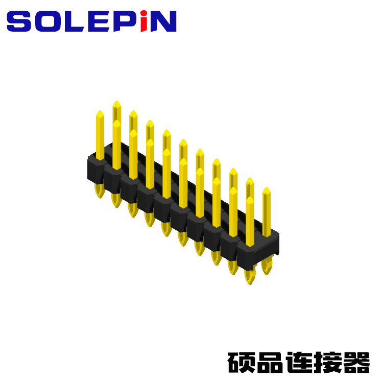 Pin Header 2.54mm 2 Row H=2.5mm Press Fit Type