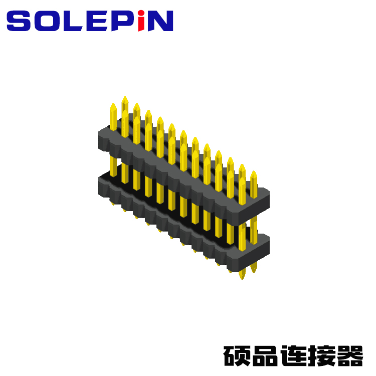 Pin Header 1.0mm 2 Row H=1.0,1.5mm Stack Straight Type