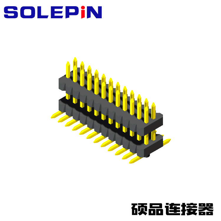 Pin Header 1.0mm H=1.0,1.5mm Stack SMT Type