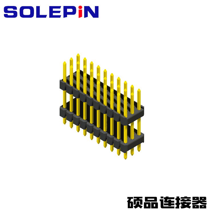 Pin Header 1.27mm SQ PIN 0.46mm 2 Row H=1.7/2.5mm Stack Stra