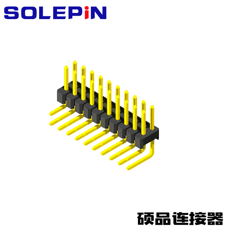 Pin Header 1.27mm SQ PIN0.46mm 2 Row H=1.7/2.5mm Right Angle