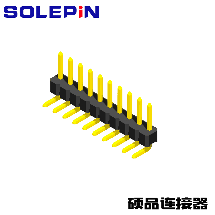 Pin Header 1.27mm SQ PIN0.46mm 1 Row H=1.7/2.5mm Right Angle