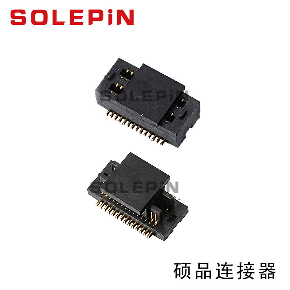 0.5mm Pitch 双槽板对板连接器 合高3-8mm PIN 06-80Pin