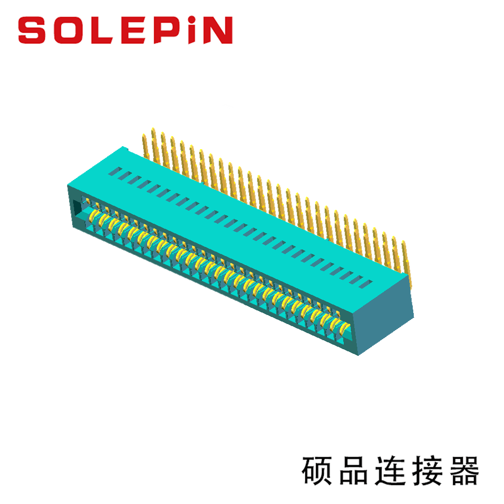 2.54mm Pitch 金手指插槽 连接器  90度弯插  06-100PIN